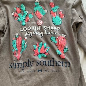 Long sleeve grey Simply Southern tshirt